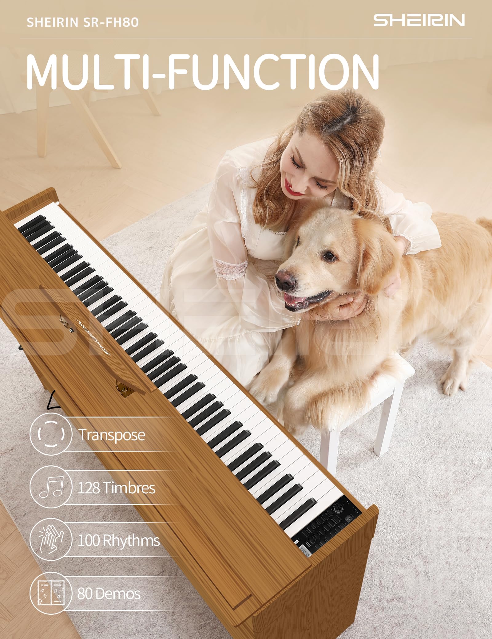Amazon.com: SHEIRIN Digital Piano 88 Key Weighted,Fully Weighted