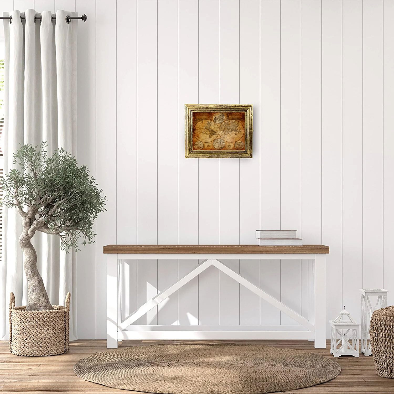 Schlüsselkasten aus Holz Hängeschrank mit Schlüsselbrett Wandorganizer für Schlüsselaufbewahrungm Schlüsselschrank Vintage-Optik Holzschlüsselbox