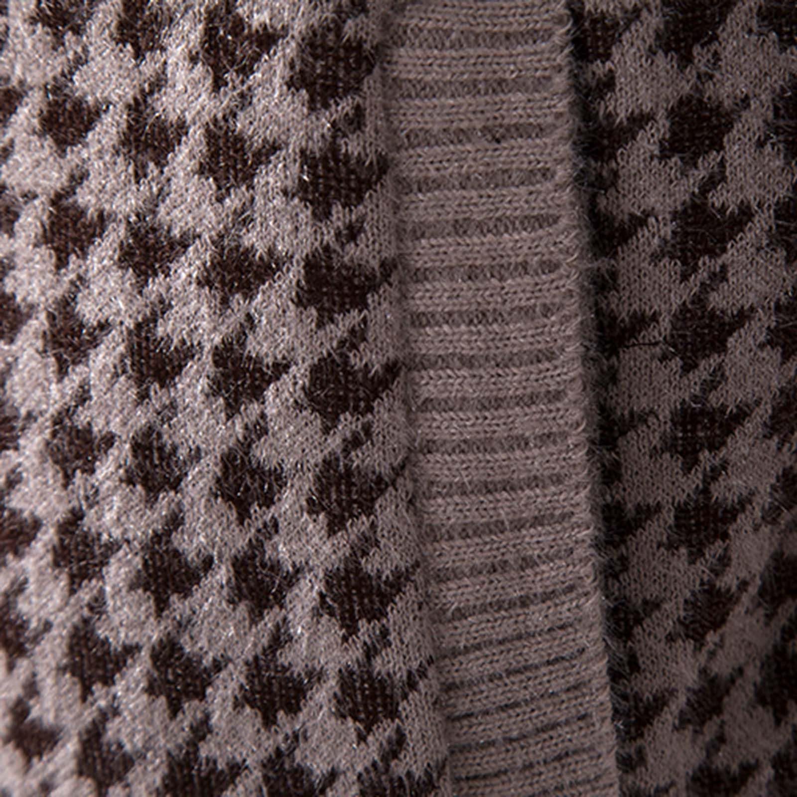 Pull Zipper Homme, Pull Camionneur Homme Travail Manteau De Chandail DéContracté De Mode d'automne Et d'hiver des Hommes avec Le Cardigan Tricoté par Pull Rembourré De Velours