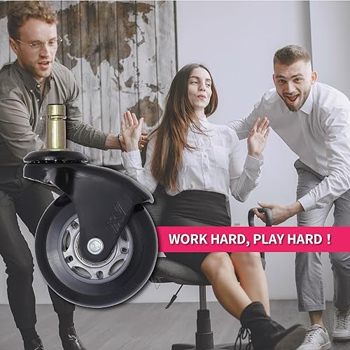 Miniatura 6 de IKEA - Rueda de repuesto para silla de oficina de 25 pulgadas para ruedas de hoja rodante ruedas resistentes para suelos de madera dura segura