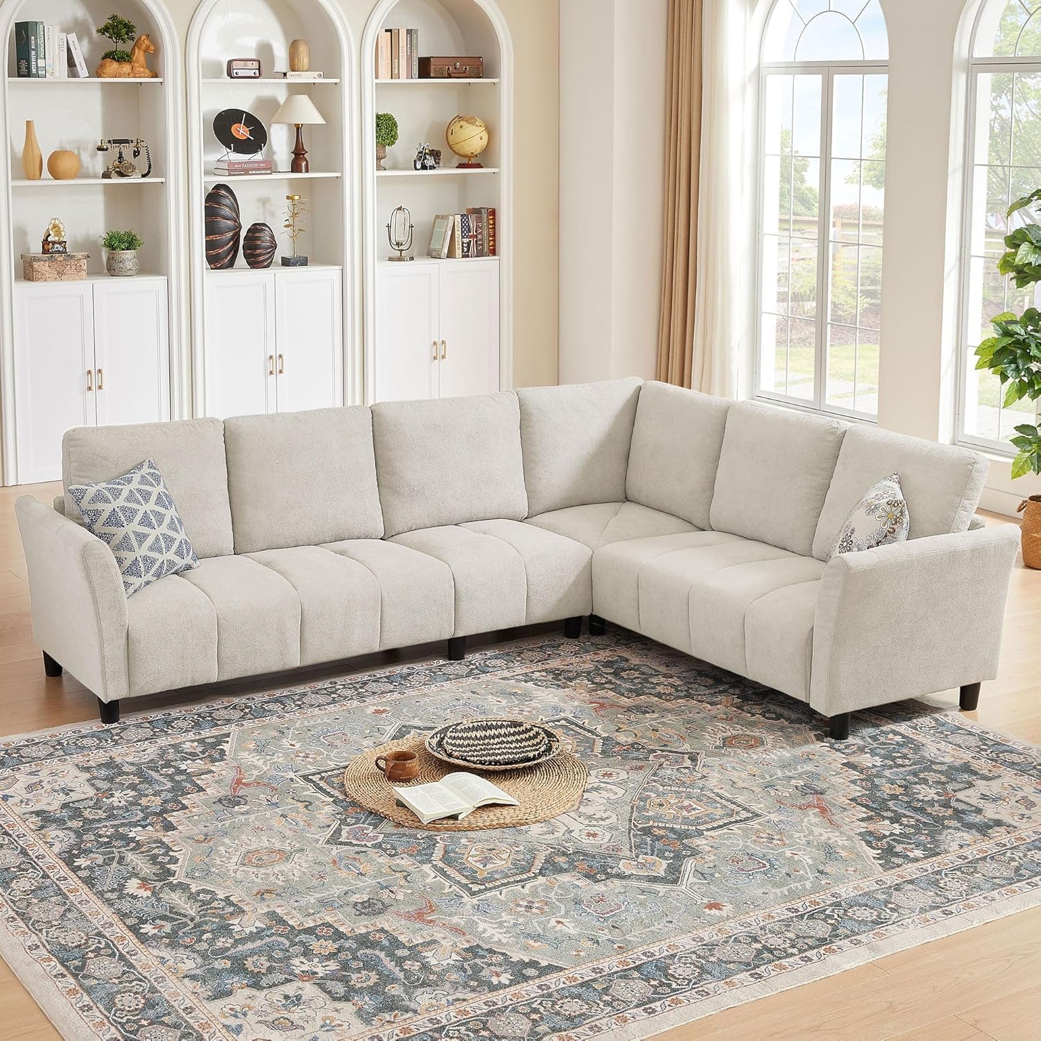 Jarenie 102” L-Shaped 6-Seater Sofa
