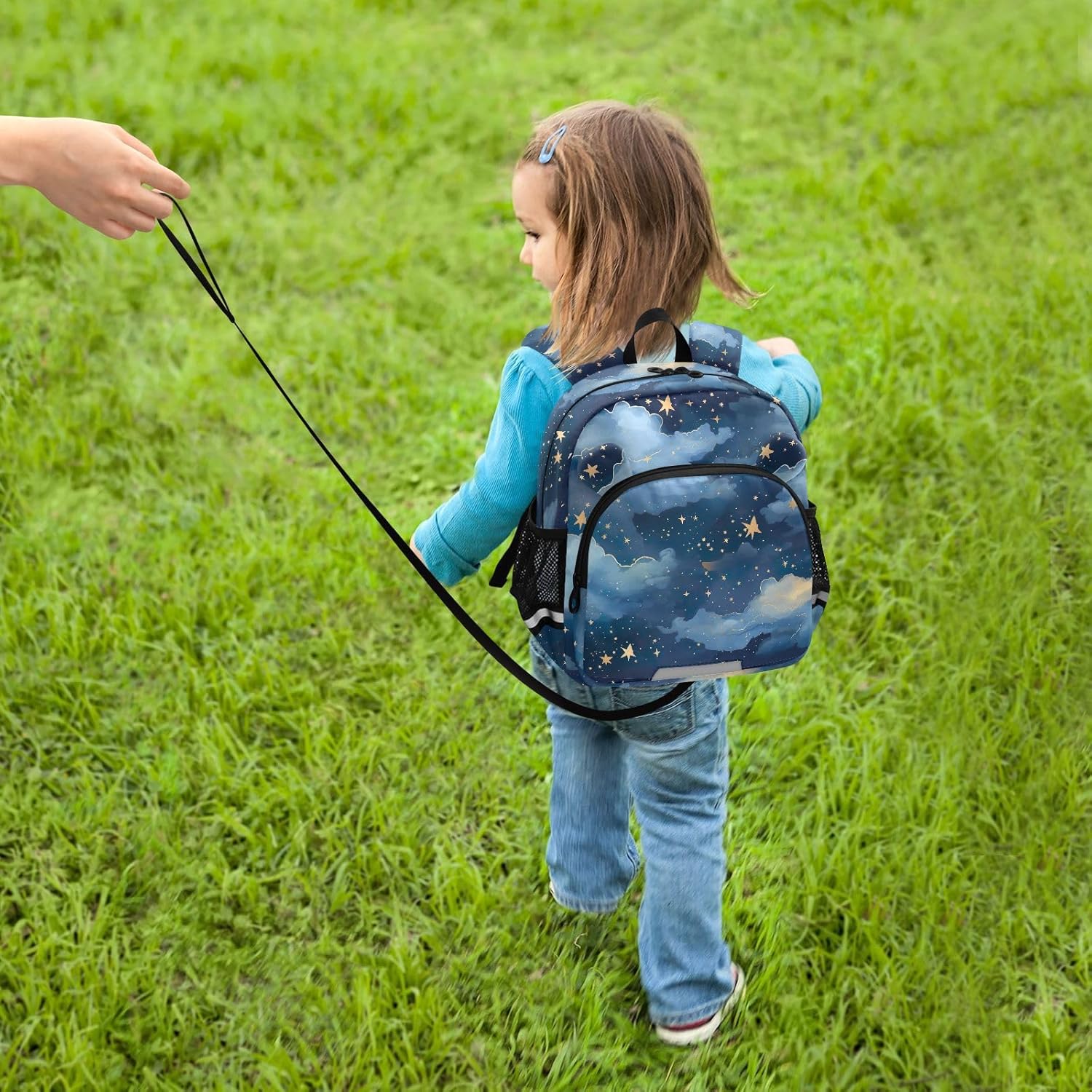 Night Star Clouds Toddler Harness Backpack for Boys Girls 3-6 Years Kids Backpack with Anti Lost Safety Leash Baby Protection Backpack for Walking Preschool Travel