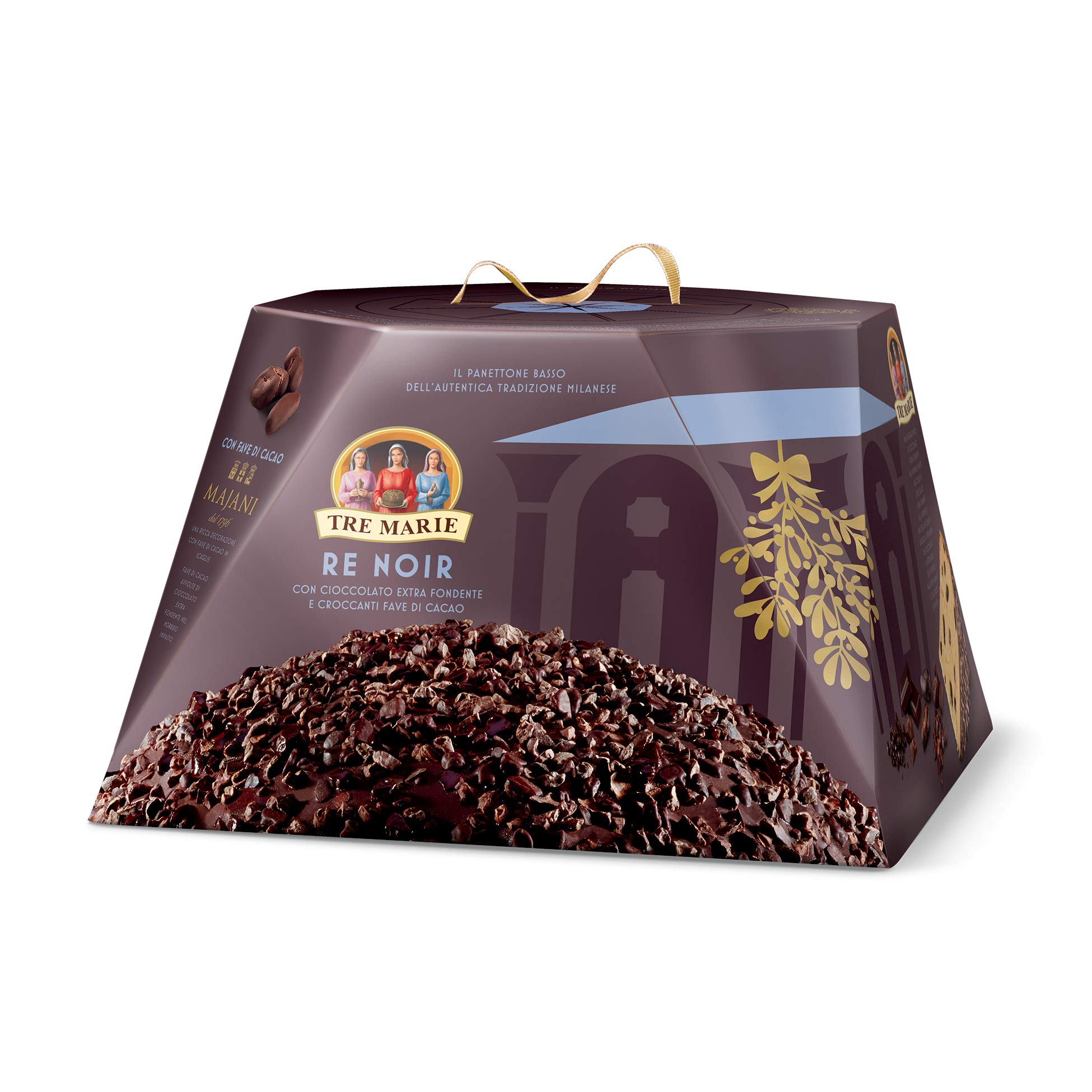 PANETTONE TRE MARIE RE NOIR EXTRA DARK CHOCOLATE GR900 - CHRISTMAS