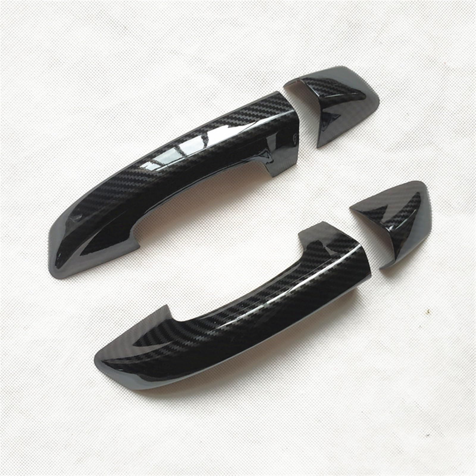 KJHOPY Plastic Imitation Carbon Fiber Door Handle Cover Trim Handles Covers for Vw for Scirocco 3 Mk3 Exterior Door Handle