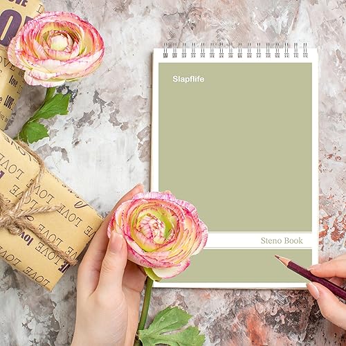 Miniatura 6 de Steno Pads Spiral 6 x 9 pulgadas, paquete de 6 almohadillas de esteno en espiral superior, regla Gregg, 80 hojas, cuadernos Steno espiral superior