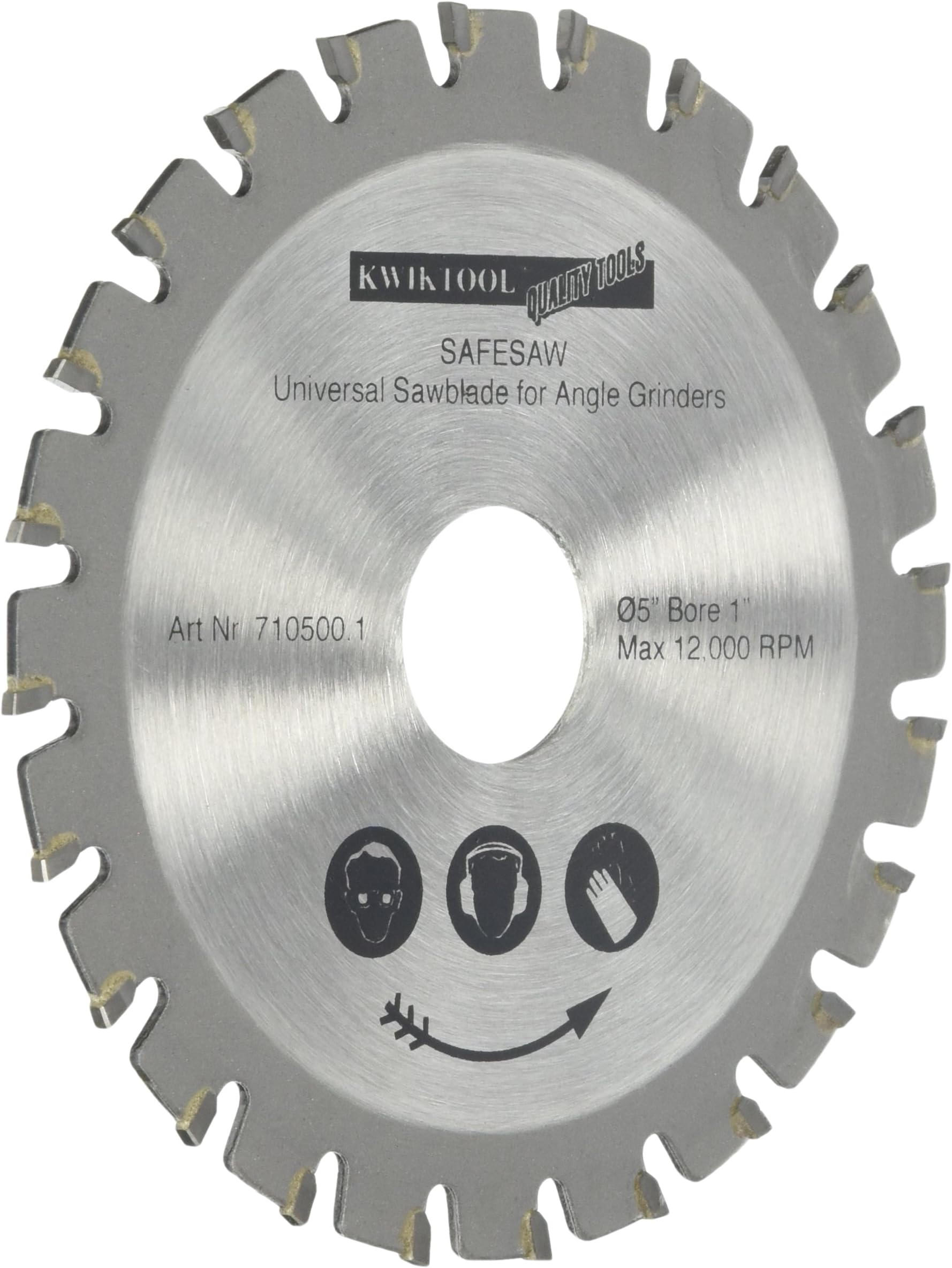KwikTool USA BB500 C7 Bad Blade 5-Inch 36 Tooth with 1-Inch to 20 mm Arbor