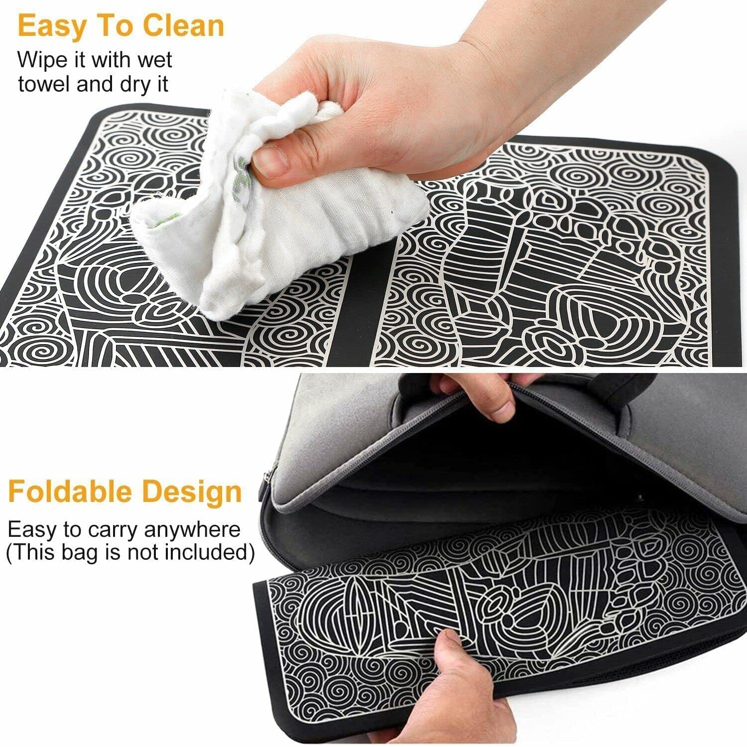 SHOPDART Ems Foot Massager Pain Relief,Electric Ems Massage Machine Mat,Rechargeable Portable Folding Automatic With 8 Mode/19 Intensity For Legs,Body,Hand Device For Men And Women 1