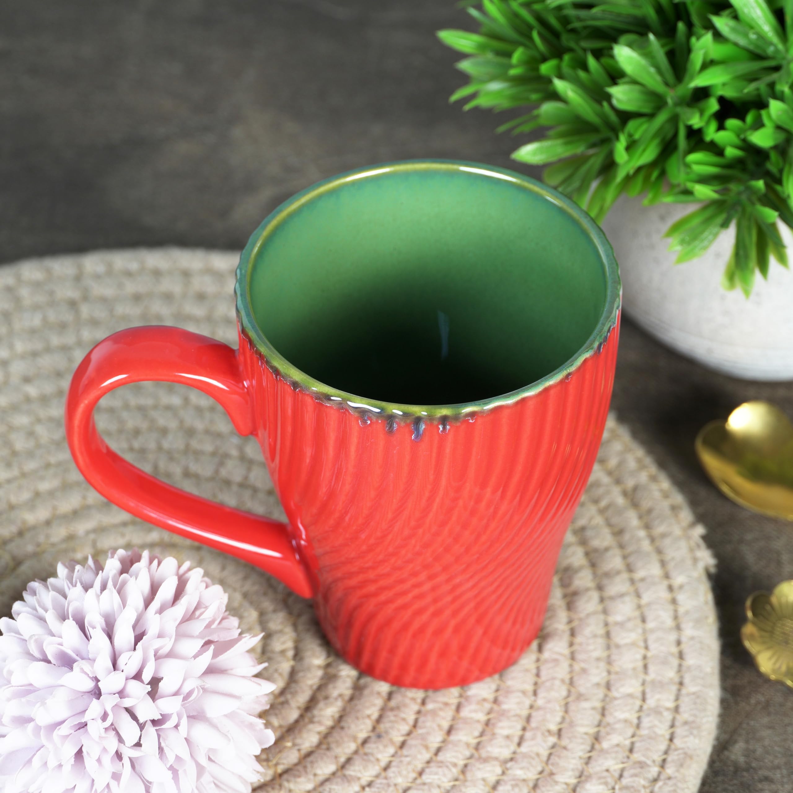 CRAF10 Indigo Gold Coffee Mugs - Set of 1 -10 CRAF10 Indigo Gold Coffee Mugs - Set of 1 -10