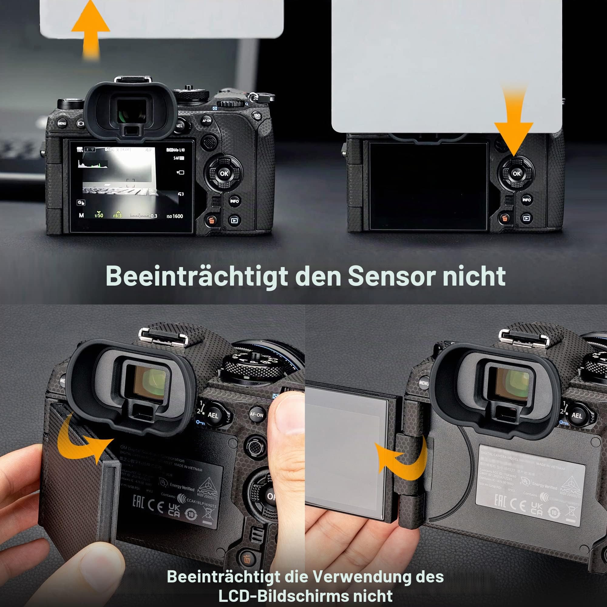 KIWIFOTOS Weiche Kamera Augenmuschel Okular Sucher Schutz für Olympus OM SYSYEM OM-1 OM-1II OM1 Mark II, ersetzt Olympus EP-18 Augenmuschel