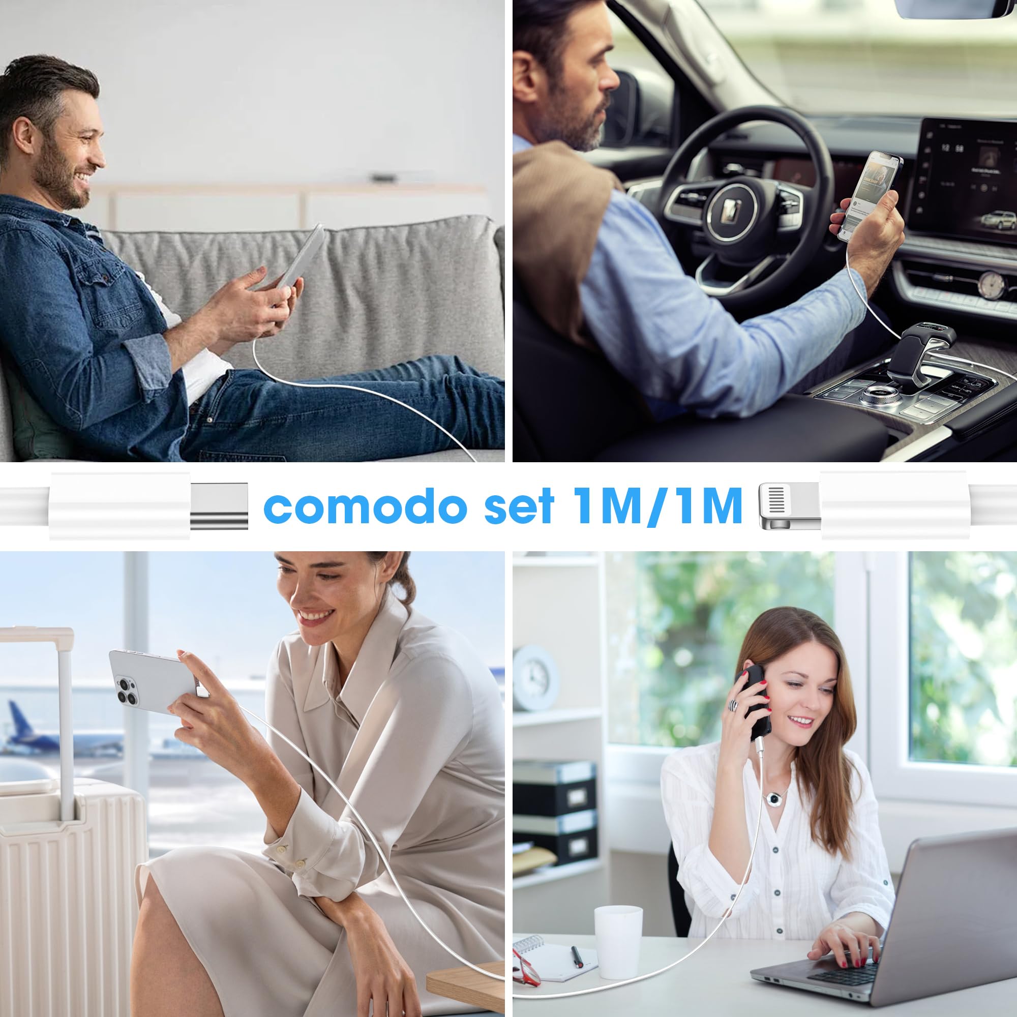 Cavo IPhone USB C Lightning,Cavo Di Ricarica Rapida,2 Pezzi 1M+1M Cavetto USB C Lightning Per IPhone 14/13/13pro/12/12 Pro/Max/12/Mini/11/11 Pro/Max/Se/Xs Max/Xs/Xr/X/8/8 Plus/7/6s/6 Plus 5s/5c/Ipad
