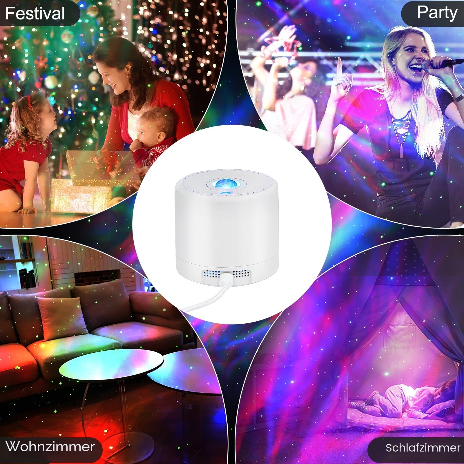 MHAZDZE LED Sternenhimmel Projektor Sternenlicht Projektor Galaxy Projektor Fernbedienung Timer Sternenprojektor,Projektor Nachtlicht für Kinder Erwachsene Party