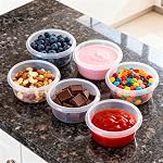 6 Pack Reusable Snack Containers with Lids 8 oz for Kids Toddler Adults,Small Plastic Food Storage Containers BPA Free Food Grade