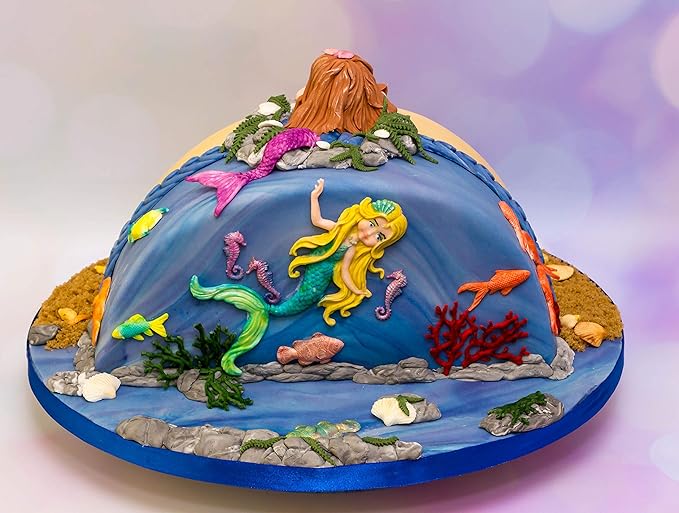 Molde de silicona Katy Sue Sirena para decorar pasteles y manualidades miniatura 5
