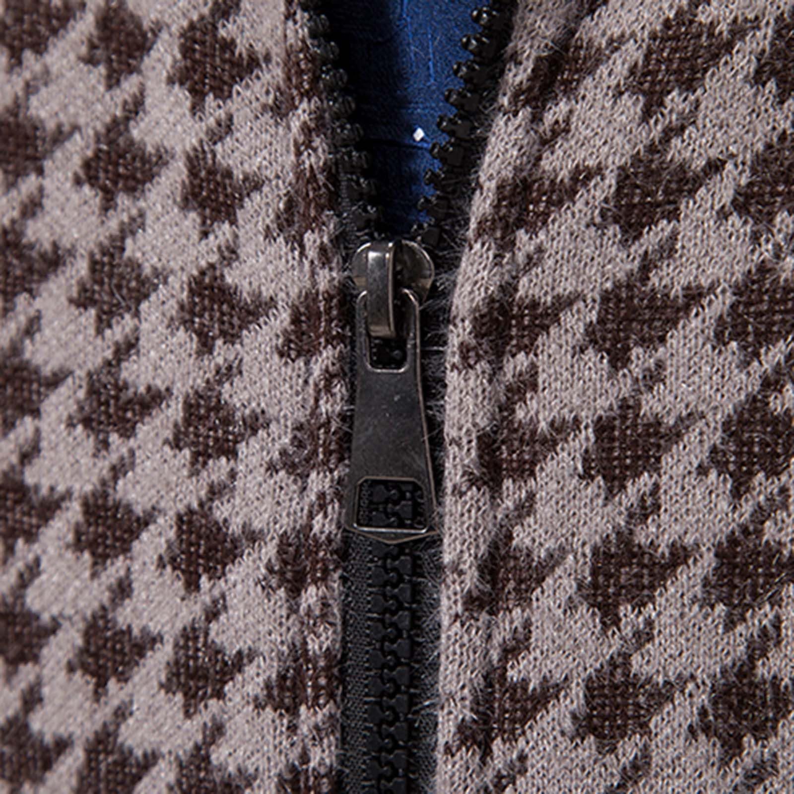 Pull Zipper Homme, Pull Camionneur Homme Travail Manteau De Chandail DéContracté De Mode d'automne Et d'hiver des Hommes avec Le Cardigan Tricoté par Pull Rembourré De Velours