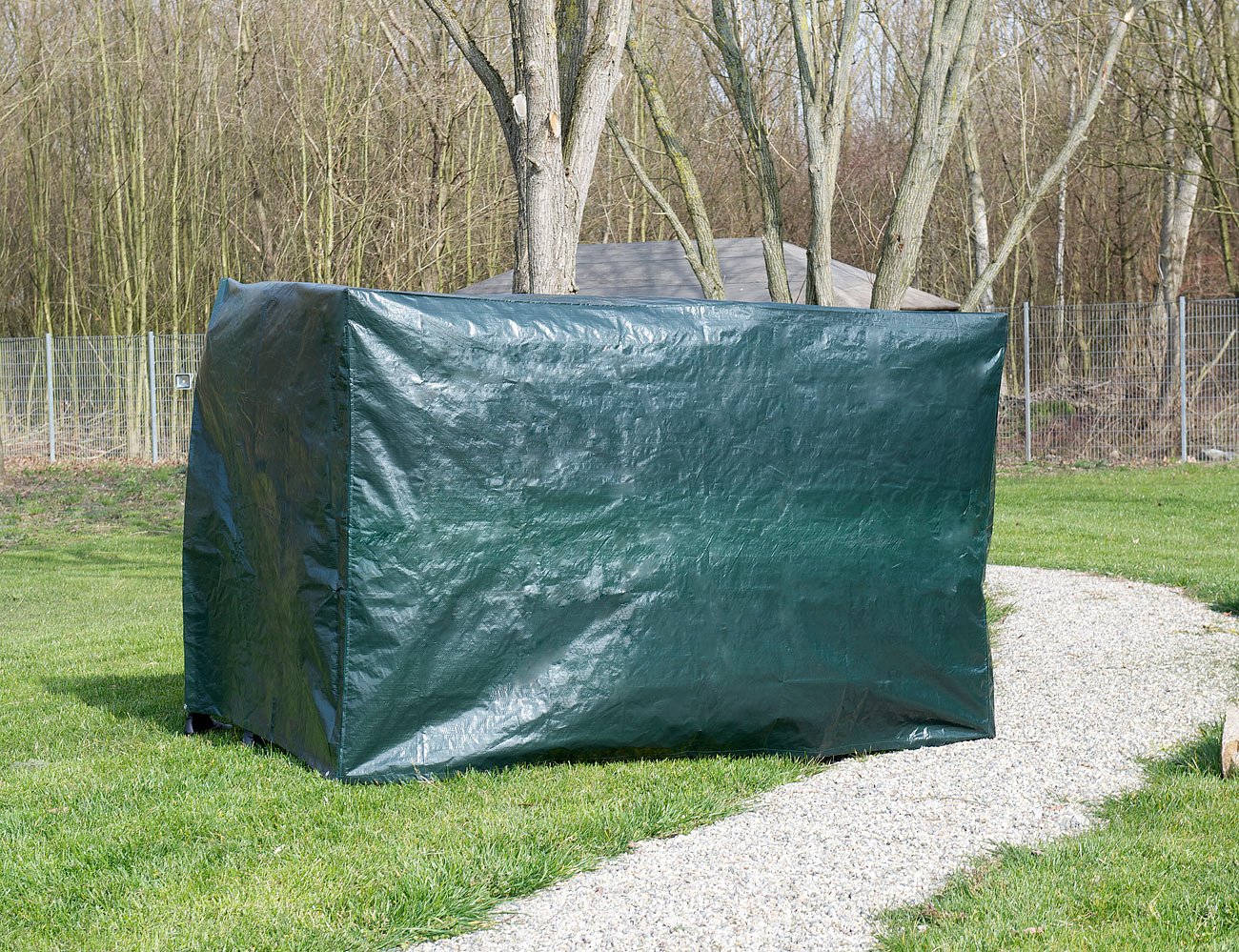 Royal Gardineer Abdeckung Gartenmöbel: XL-Abdeckhaube für Hollywood-Schaukel, 250 x 160 x 150 cm, 110 g/m² (Abdeckung Hollywoodschaukel, Schutzhülle Hollywoodschaukel XXL, EIS)