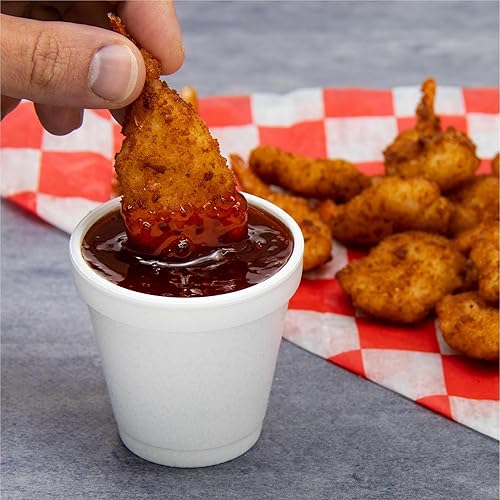 Miniatura 7 de Dart 4J4 - Vaso de espuma de 4 onzas, 4 tapas de la serie (caja de 1000), color blanco