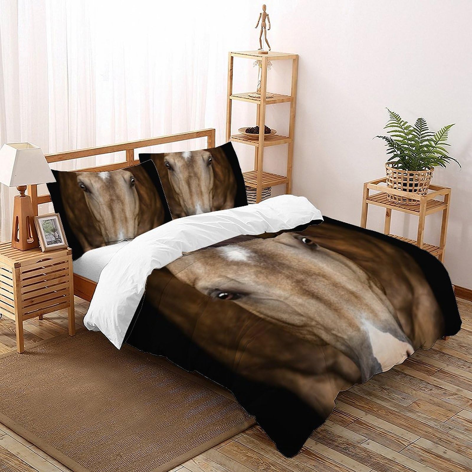 Housse de couette animaux imprimé 3D poney pour transformer la chambre des garçons
