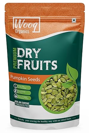 Wooq Organics Jumbo Raw Pumpkin Seeds 1kg Protein and Fiber Rich Superfood - image, photos