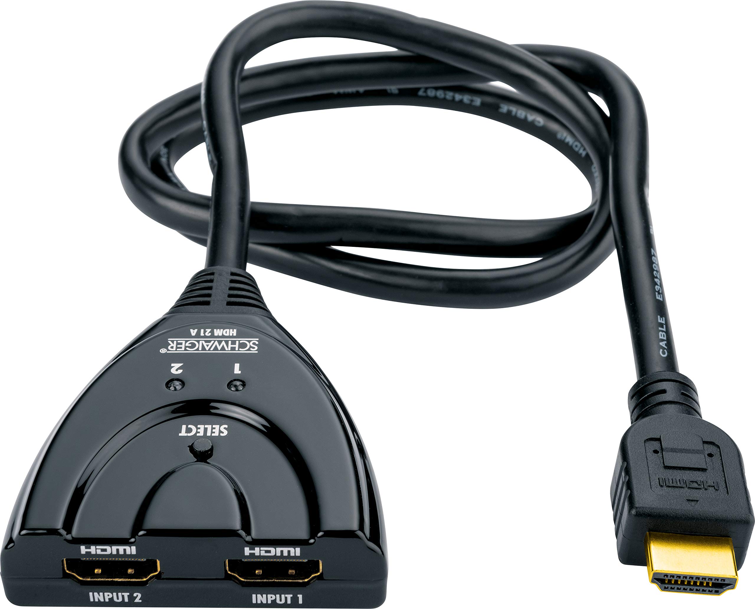 Schwaiger hdm21 a 531 verteilerkabel (HDMI, 2 x Buchse auf Stecker, 0,7 m) Schwarz