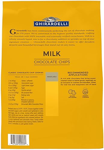 Vista 16 de Ghirardelli - 72% chispas de chocolate de cacao, bolsa de 5 libras con cuchara barista estampada Ghirardelli