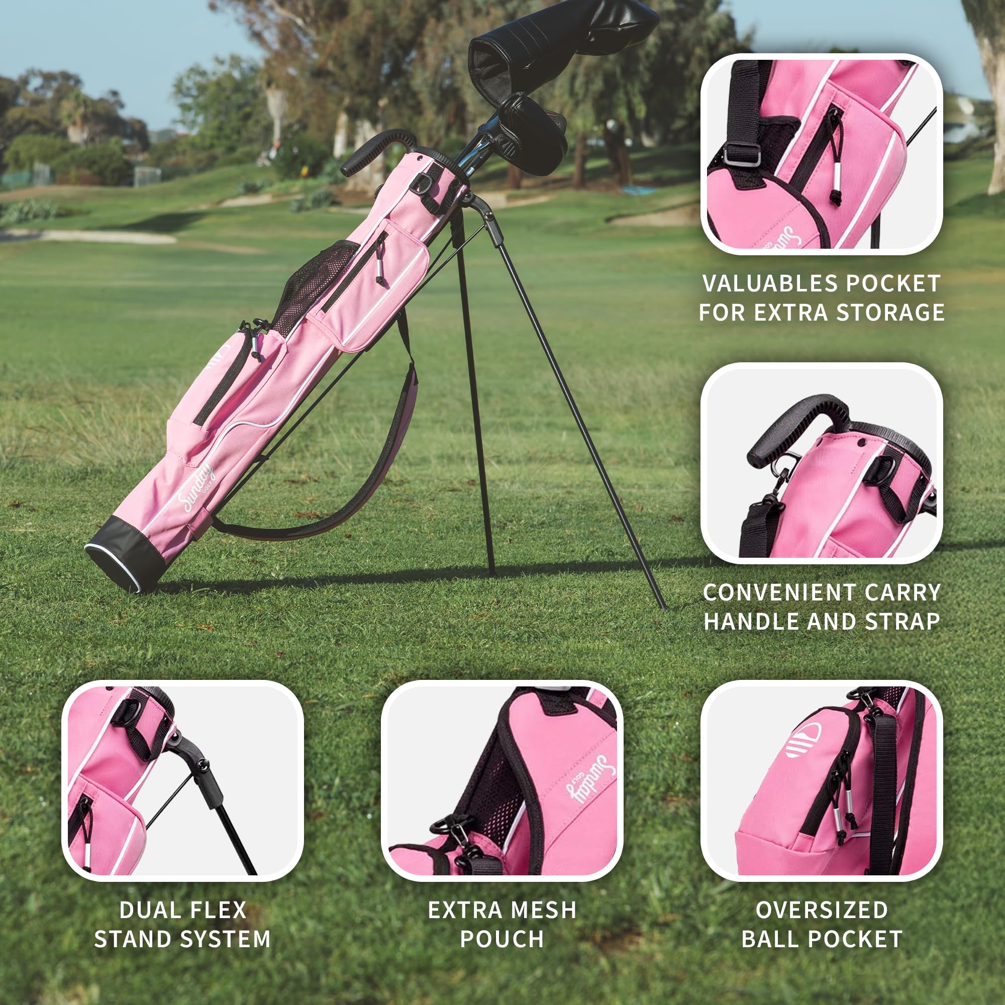 ●ULTIMATE ゴルフスタンドバッグ 軽量 サンデーゴルフバッグ 2ウェイ Amazon.co.jp: Sunday Golf - 軽量サンデーゴルフバッグ ストラップと
