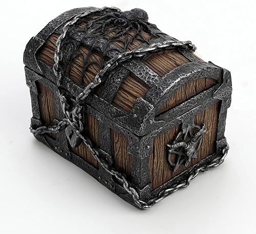 Miniatura 2 de Veronese Design Caja de baratija pintada a mano de resina secreta de araña de telaraña de 3 18"