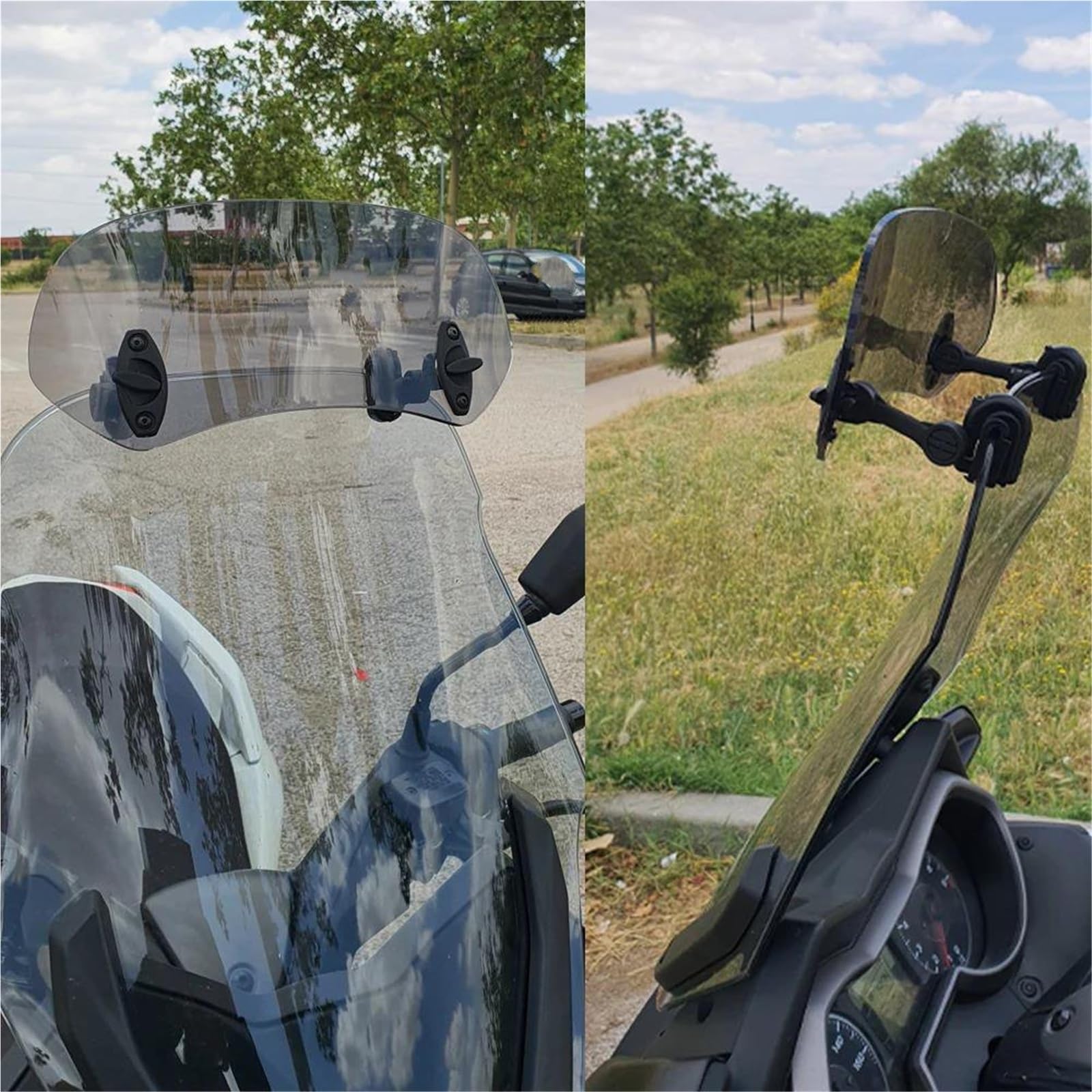 Copertura Per Parabrezza Moto Per BMW R1200GS Adventure 2009 F800 GS F650GS K 1200 S 800GS Estensione Parabrezza E Deflettori Del Vento Cupolino Paravento(Titanio,X-6)
