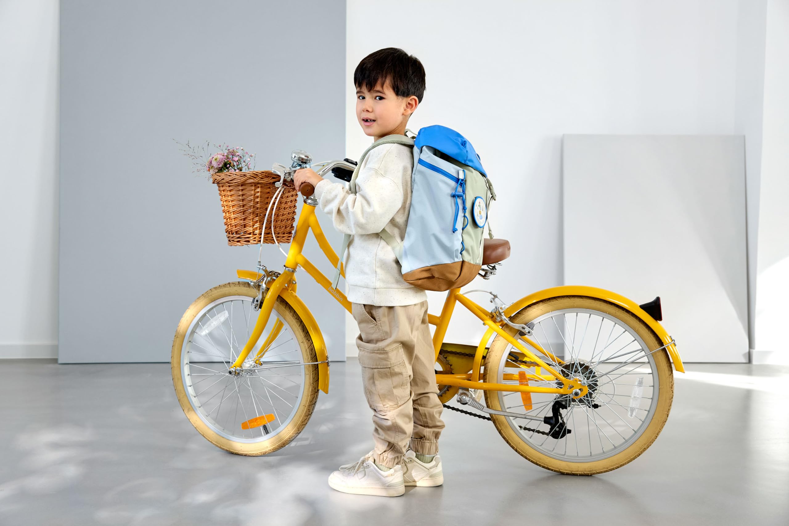 LÄSSIG Sac à Dos pour Enfants Sac à Dos de randonnée - à partir de 3 Ans - 9 litres/Mini Outdoor Backpack Sunny Explorer Green/Blue
