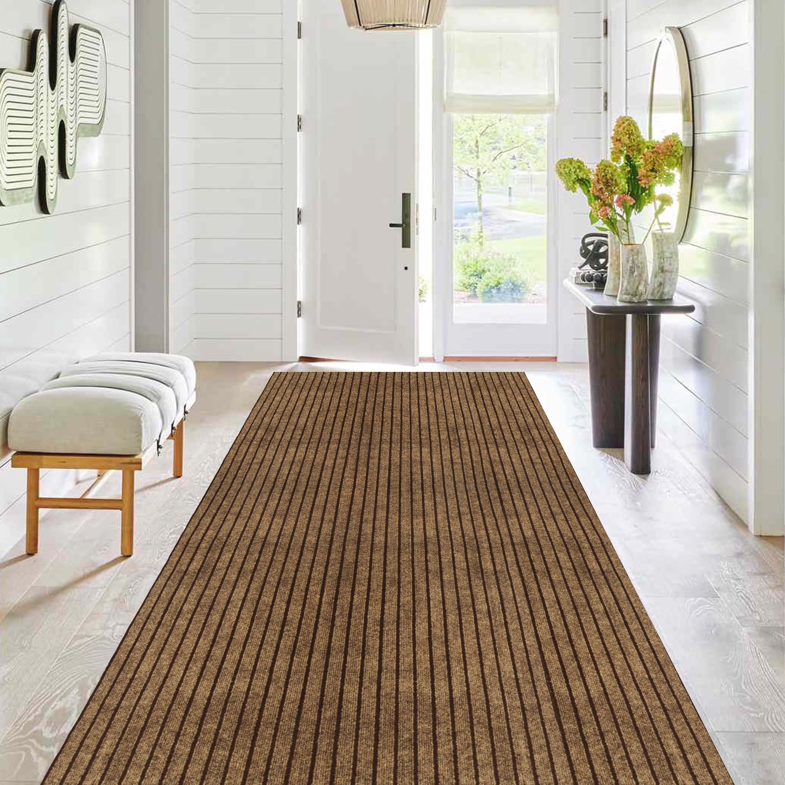 Runner Rug 2 ft x 7 ft, Outdoor/Indoor Rug with Rubber Backing Non Slip for Hallway, Kitchen, Patio, Laundry, RV, Entryway, Garage, Bathroom, Area Rug