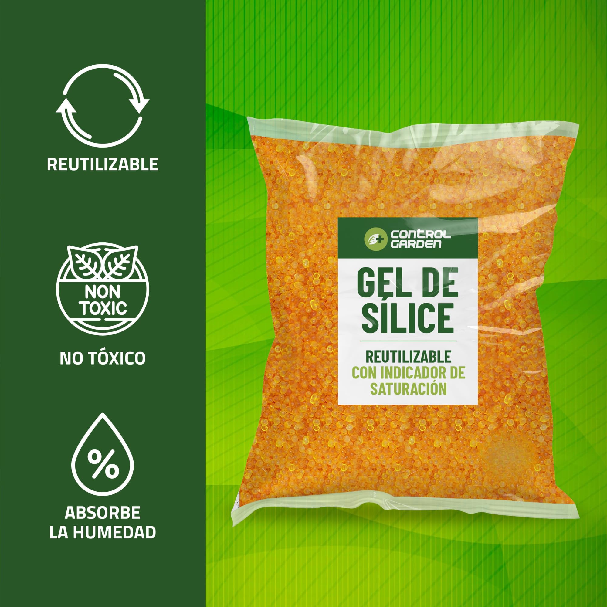 Gel de Sílice Naranja 5 KG Absorbedor de Humedad Reutilizable No Tóxico Desecante Antihumedad