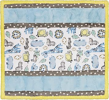 Shannon Fabrics Minky Cuddle Kit Wee Ones Lion Around, Blue