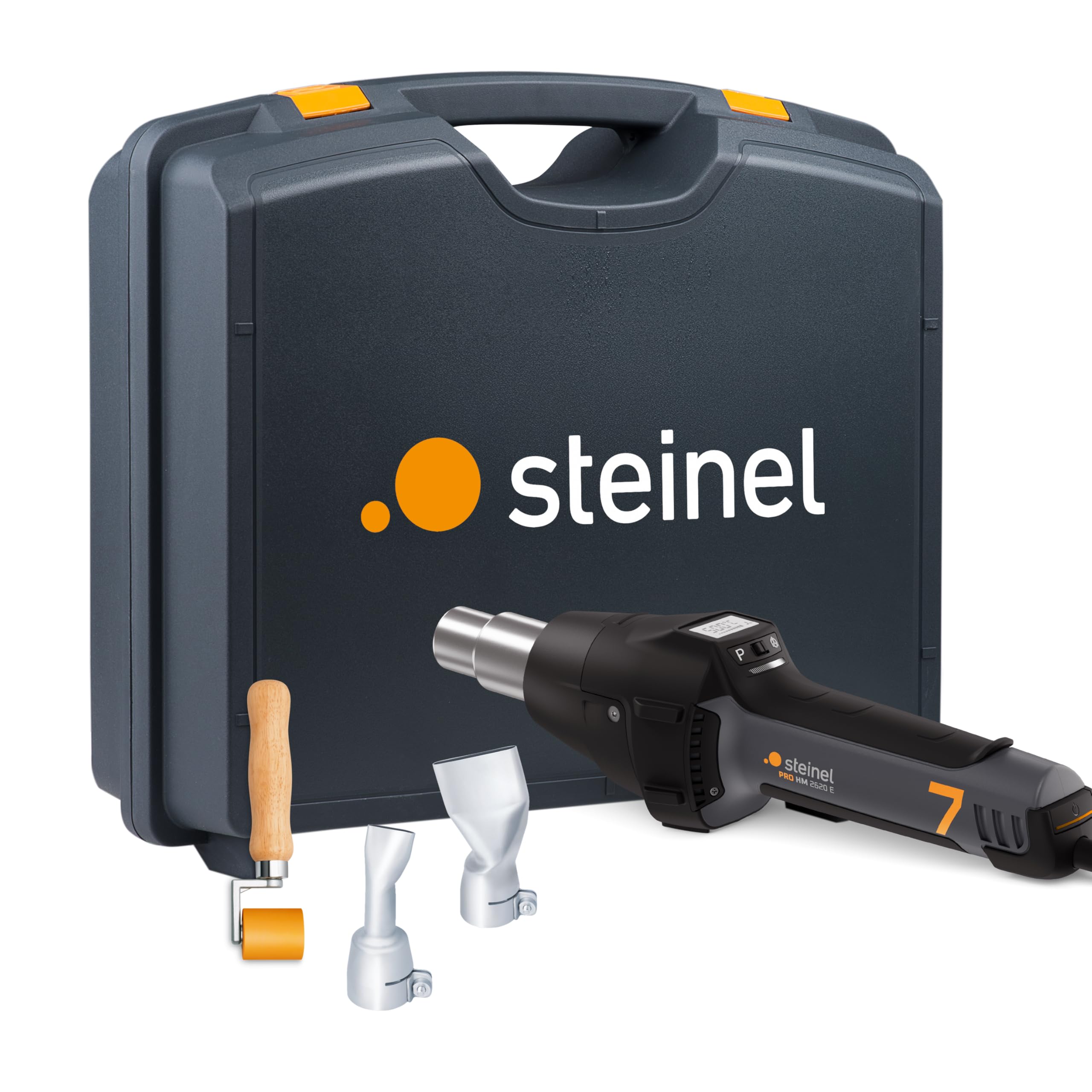 Steinel Pistola ad aria calda HM 2620 E Set teloni incl. ugelli e rullo di pressione, 2300 W, 50-700 °C, con riscaldamento in ceramica