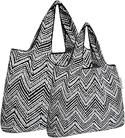 Vista 9 de allydrew Bolsas de comestibles reutilizables de nailon plegables grandes y pequeñas, juego de 2