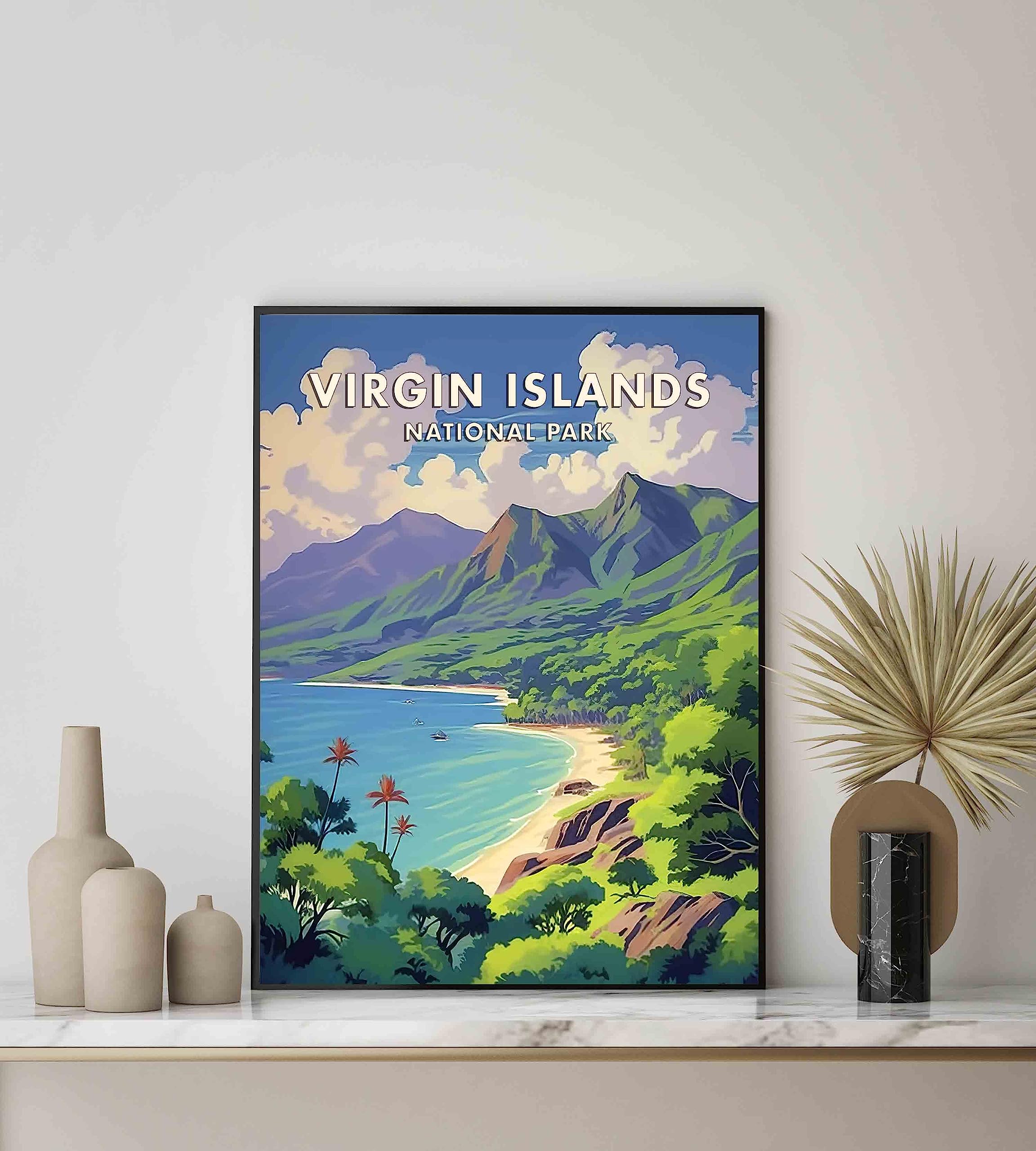 Amazon.com: Virgin Islands National Park Poster Art Print Retro