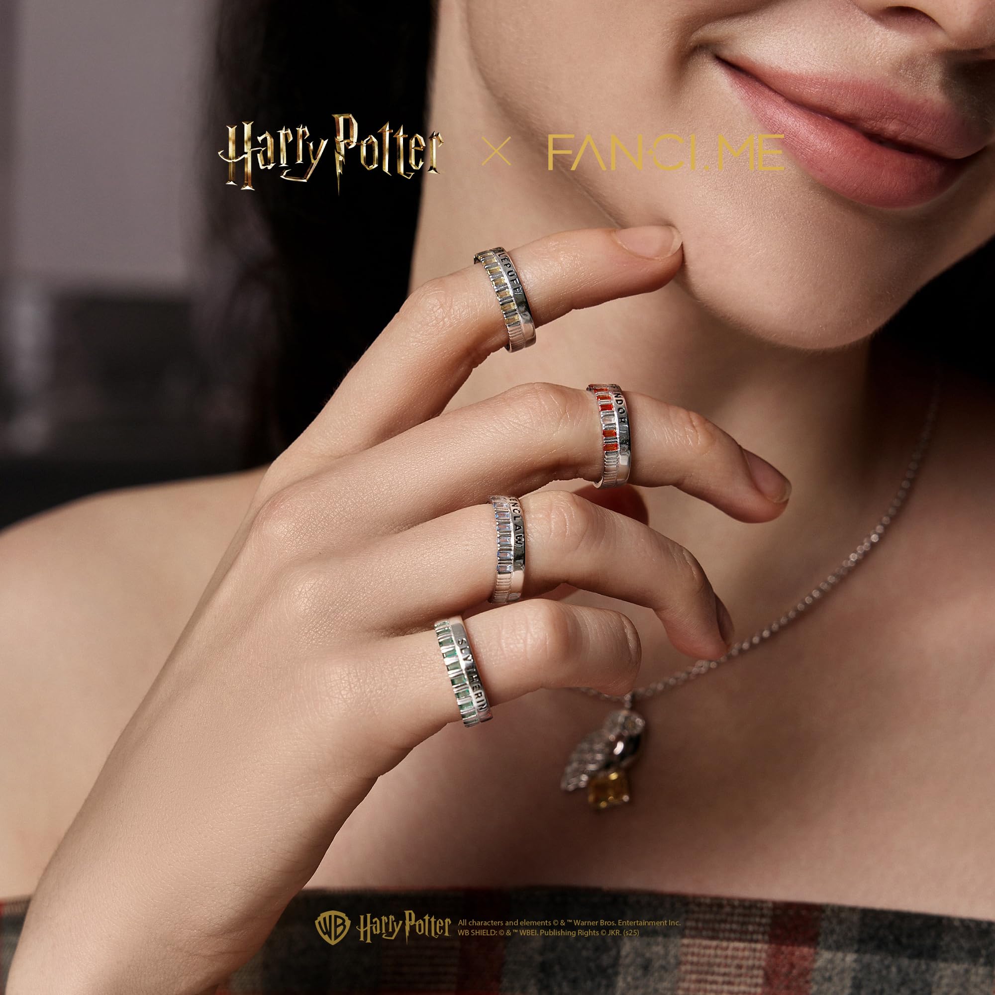FANCIME x Harry Potter Kollaboration - Gryffindor House Ring, Sterling Silber Schmuckgeschenke für Damen Mädchen Sie