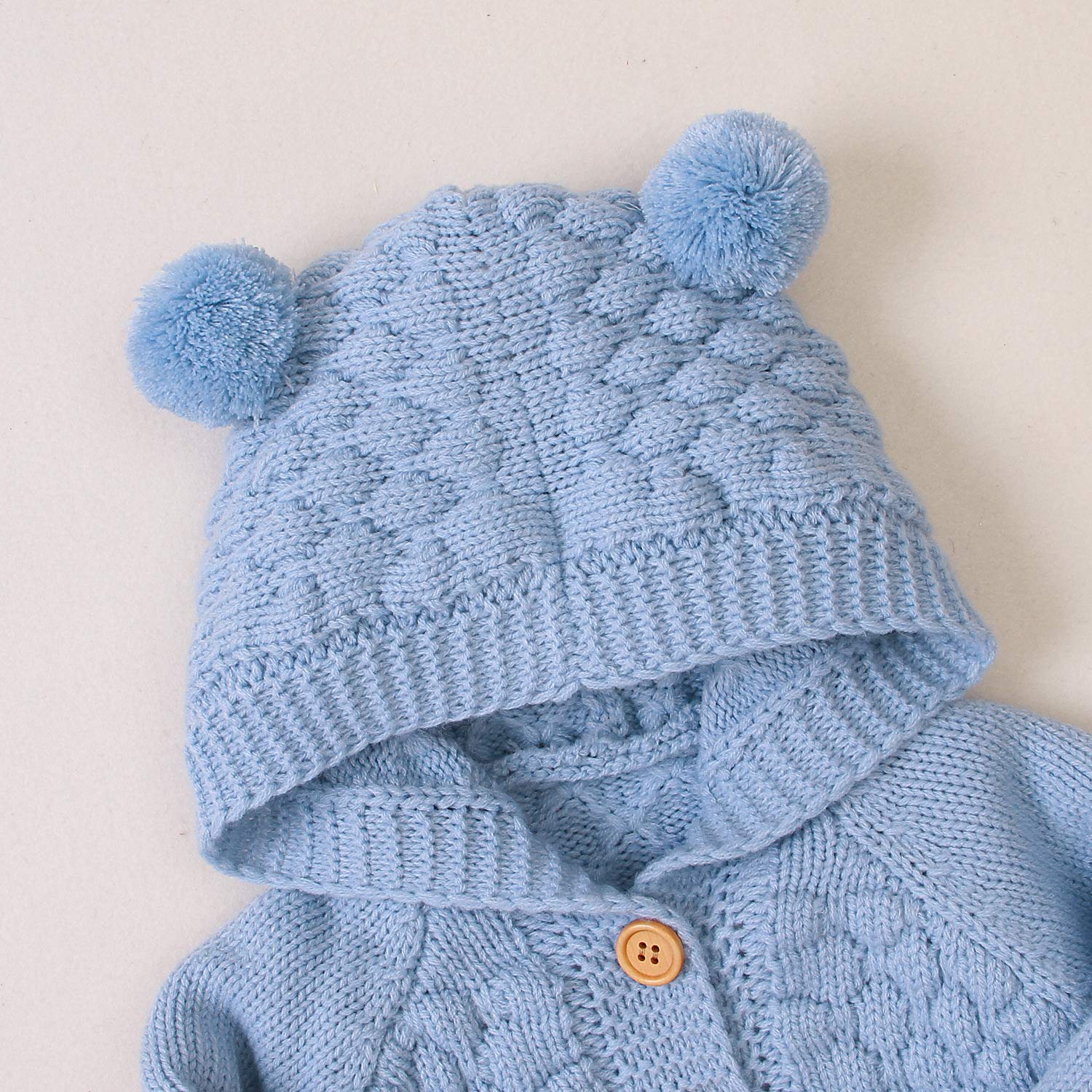 Verve Jelly Toddler Infant Girls Boys Cute Bear Ear Knit Maglione con cappuccio Cartoon Cardigan Coat Jacket Outwear