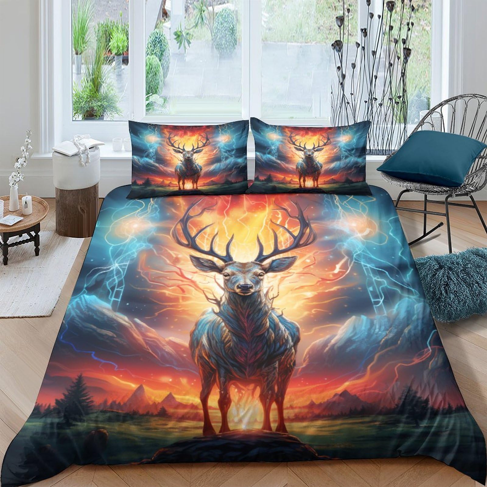 Stampato in 3D Pronipote tibetano Copertina Stampata Microfibra Disegnata Biancheria Da Letto Cura Facile Set 3 Pezzi,King（220x240cm）, Per Adolescenti E Adulti