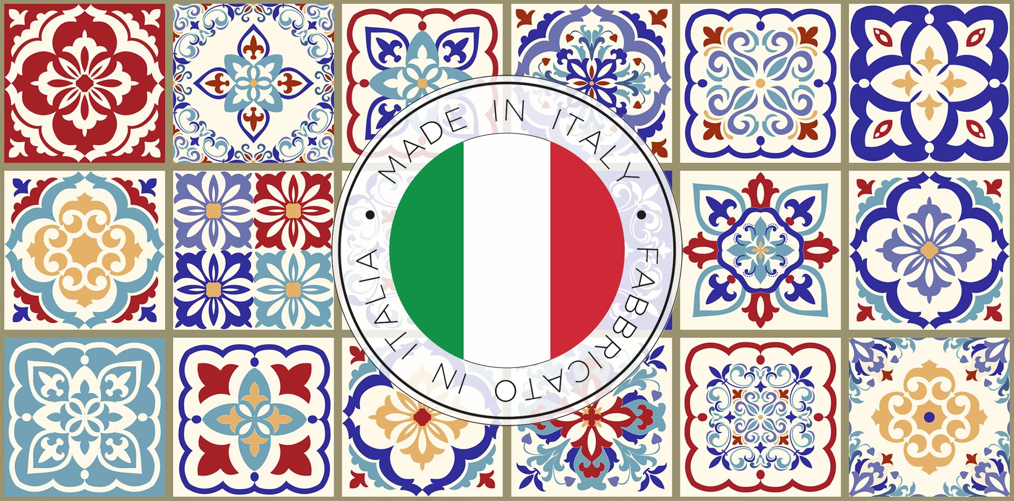 IlGruppone Tappeto Passatoia Cucina Antiscivolo Larghezza Maxi 100 Cm Antimacchia Multiuso Corridoio Soggiorno Lavabile Ingresso Camera - Mattonella - 100x250cm
