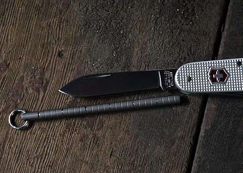 Miniatura 6 de TEC Accessories - Gusano de pulgada - Titanio - Regla - Unidades Imperiales - Llavero Herramienta - Transporte diario