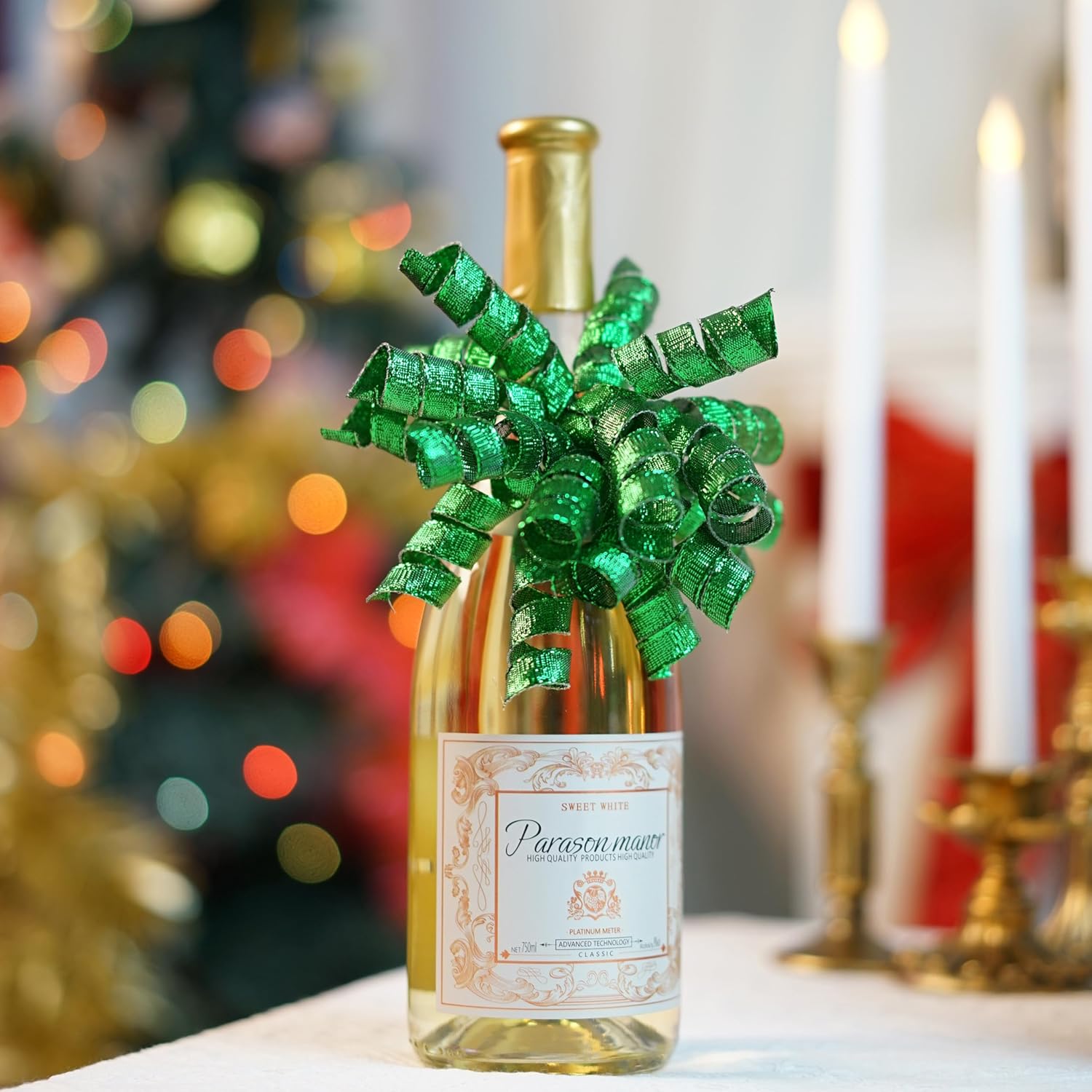 Lakkity 12Pcs Bows for Gift Wrapping, 6 Inch Curly Ribbon Bows, Self Adhesive Burst Gift Bow for Presents,Paper Bag, Baby Shower Favors, Wrapping Accessories, Wedding Decor (Green) - Image 2