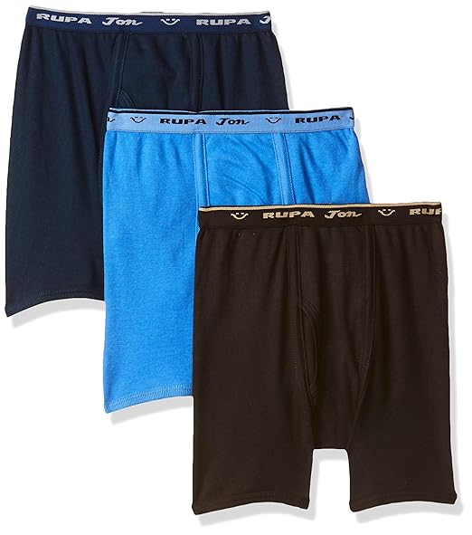 Rupa Jon Boys Plain Brief (Pack of 3)(Colors & Print May Vary)