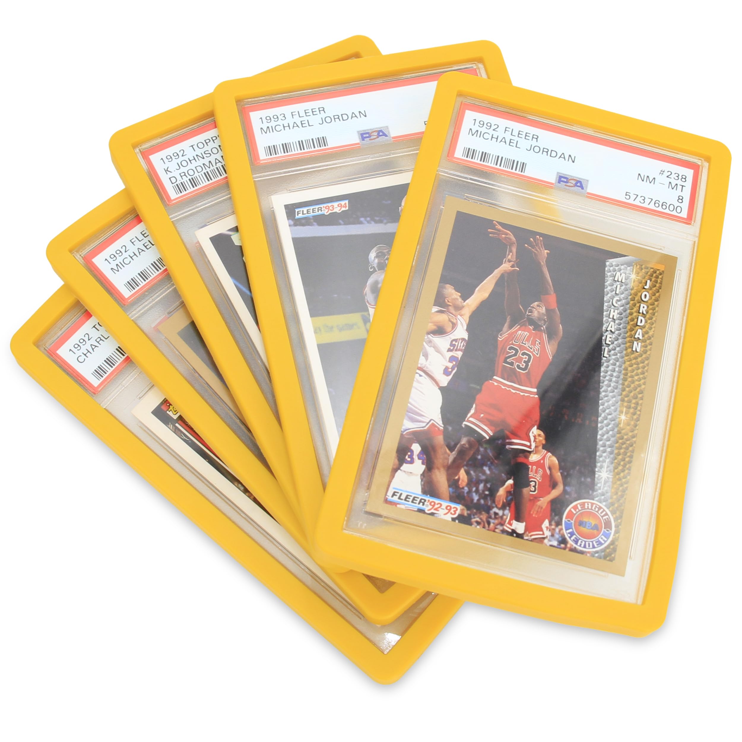 CASEMATIX Graded Card Case Bumper Guards Compatible with Yugioh, MTG, Pokemon PSA Graded Cards, Includes 5 Graded Card Storage Display Sleeve Protectors