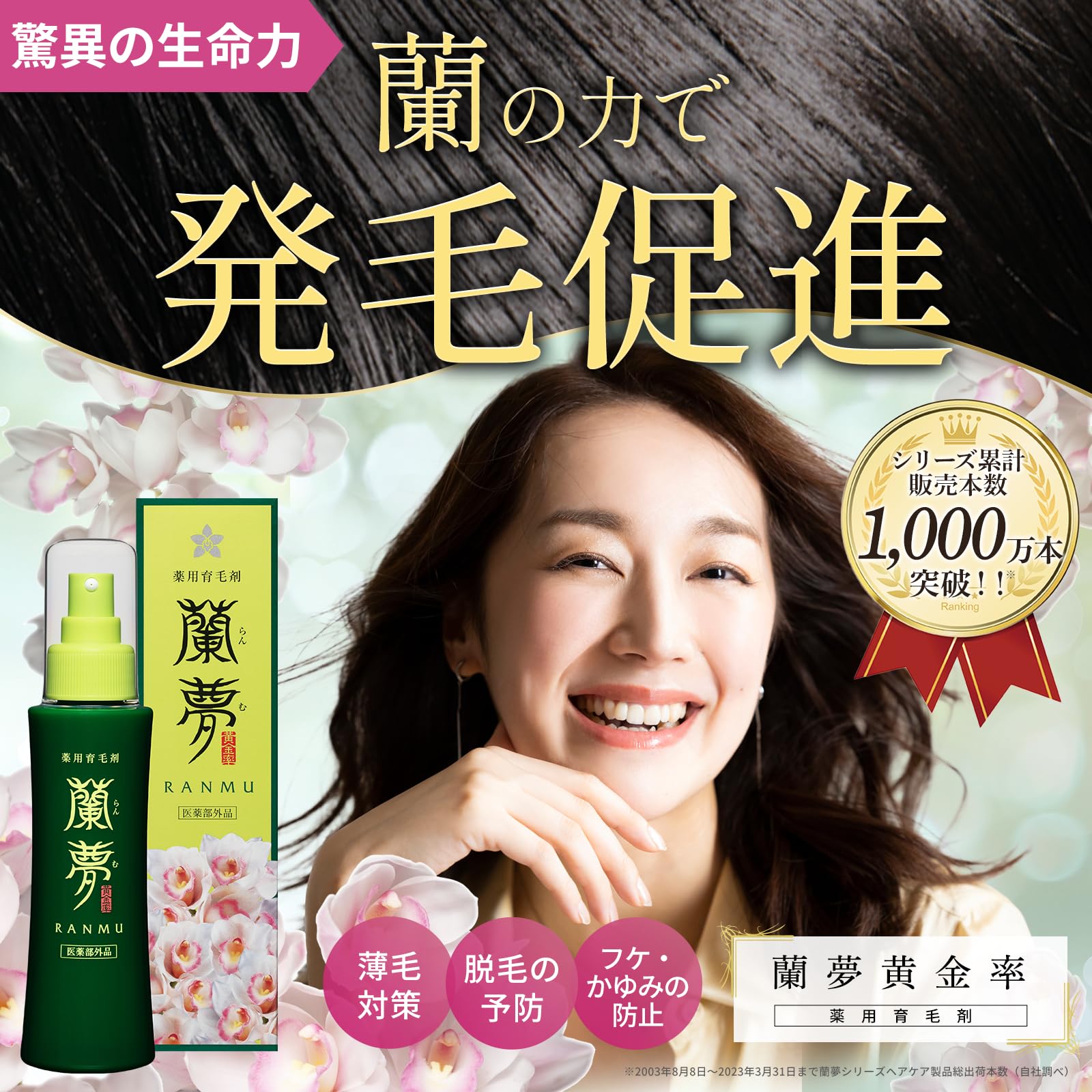Amazon | 医薬部外品 蘭夢 黄金率 育毛剤 100ml 1本 ヘアケア 産後