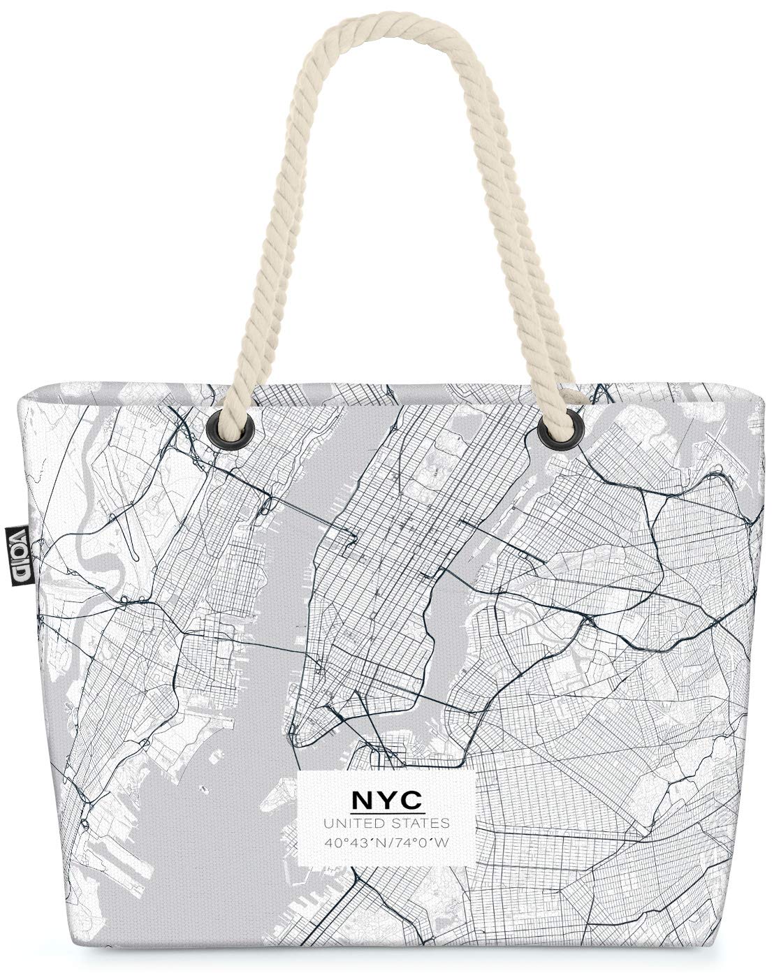 VOID New York Card Torba plażowa 58 x 38 x 16 cm 23 l torba na zakupy torba na zakupy podróżna torba na plażę