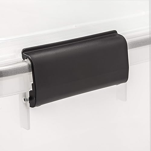 Miniatura 7 de IRIS USA - Contenedor organizador de plástico hermético para almacenamiento, 36 cuartos de capacidad, con tapa duradera, sello y hebillas de cierre