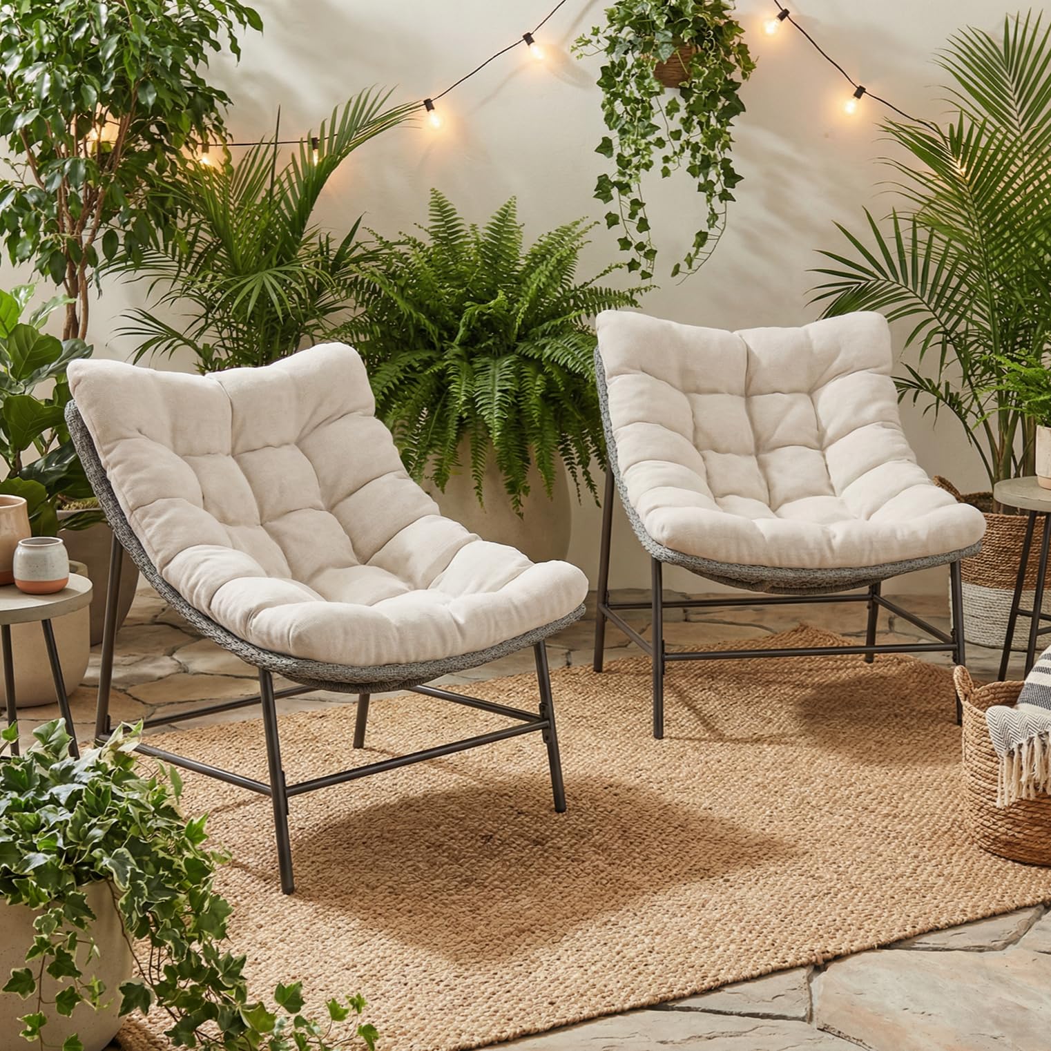 Sophia & William 2-Pack Papasan Chairs