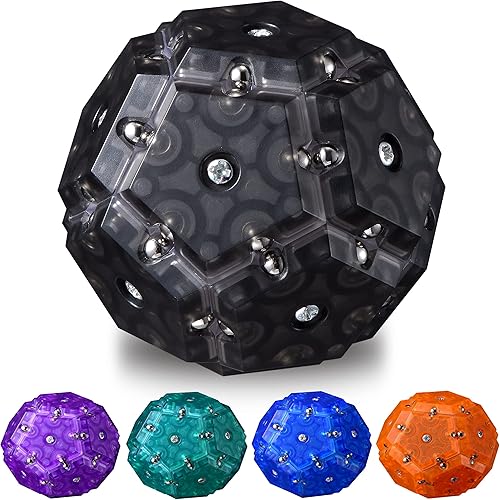 Esfera magnética para la ansiedad, 12 unidades, juguetes magnéticos, azulejos de fútbol, rompecabezas de bolas, bloques de construcción, juguete de