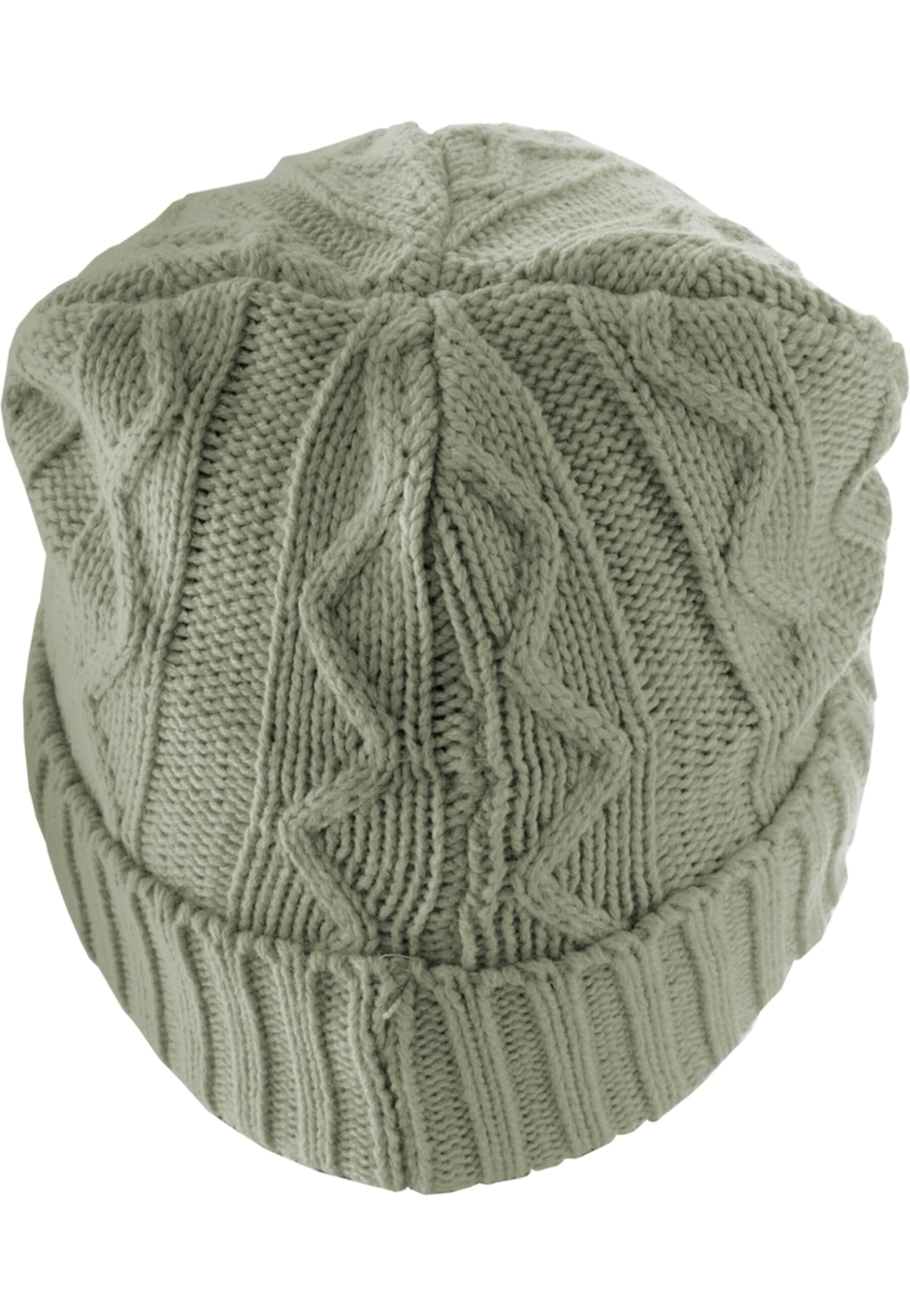 MSTRDS Unisex Beanie Beanie Cable Flap, Unisex_Adult, Beanie, 10476, Grey, Standard Size