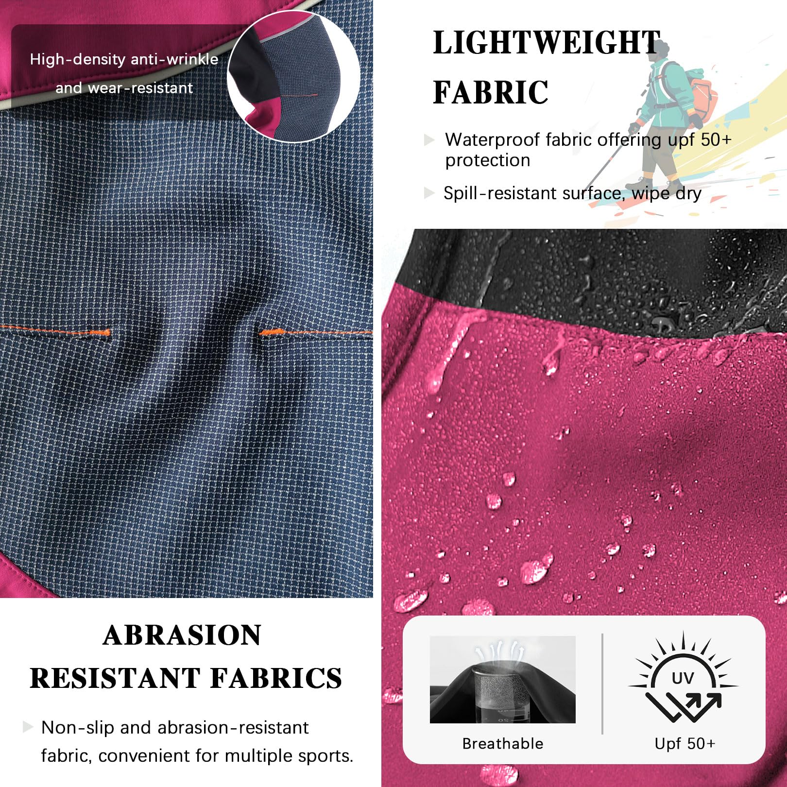 ANGEL CITIZ Pantalon Ski Enfant Softshell Doublé Thermique Imperméable Coupe Pantalon de Montagne Outdoor Randonnée Neige pour Garçons Filles