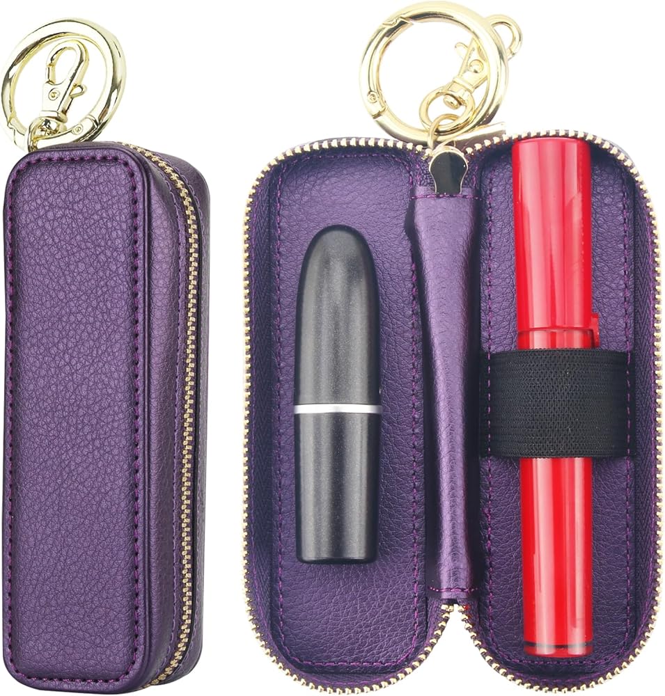 Amazon.com : Bocasal Leather Lipstick Case Holder Chapstick